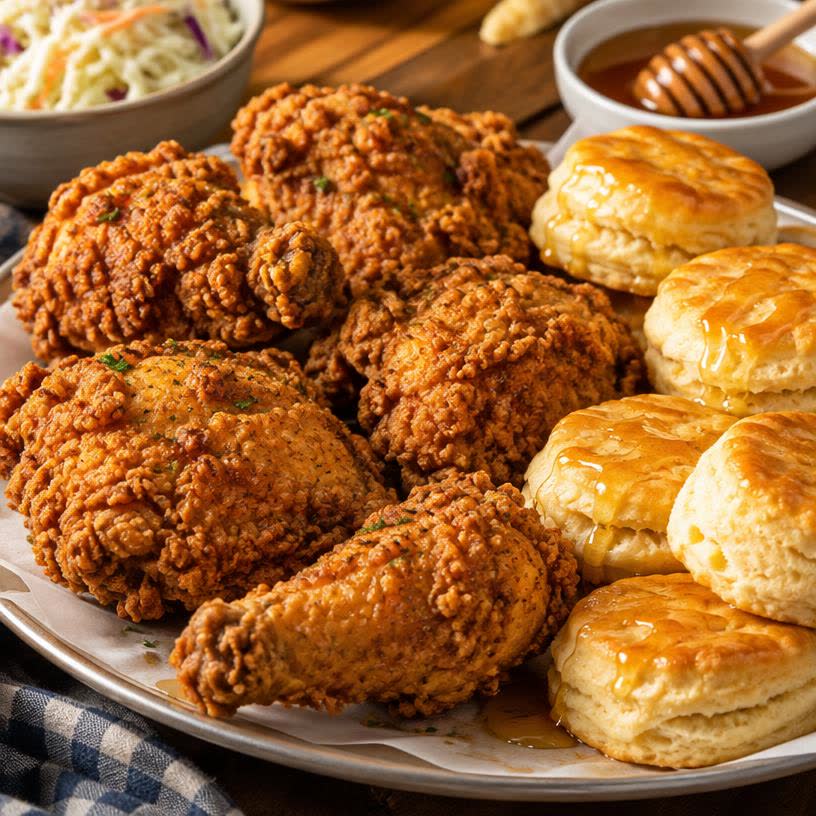 Southern Fried Chicken & Biscuits